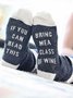 JOYMITTY Creative Letter Printed Casual Cotton Stockings